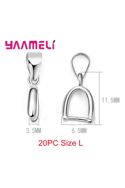 Choice 20PCS Large 925 Sterling Silver Color DIY Handmade Jewelry Findings Pe...