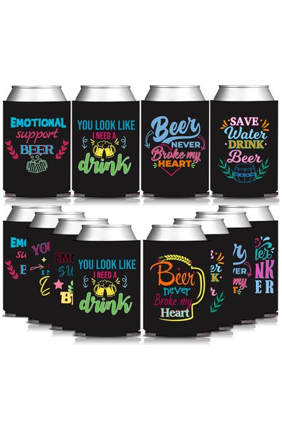 Choice 12Pcs, Funny Beer Theme Can Cooler Sleeves for Oktoberfest Party Birth...