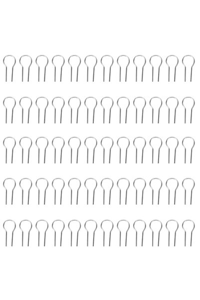 Choice 12mm 100pcs Stainless Steel R-Shaped Kiln Pins with Loop Heads - For C...
