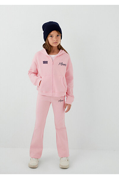 Mavi Logo Baskılı Pembe Tayt 7010058-86953