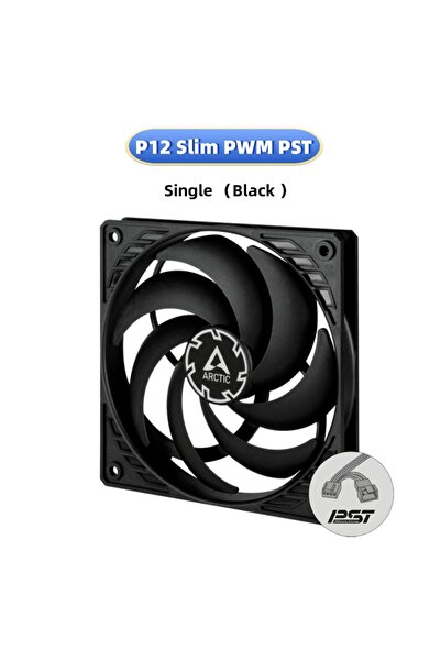 Choice NO RGB black Black ARCTIC P12 Slim PWM PST 120mm Case Fan with PWM Sha...