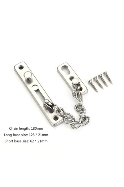 Choice1 Door Lock Silver Door Chain with Lock Door Lock Bolt Chain Kids Safet...