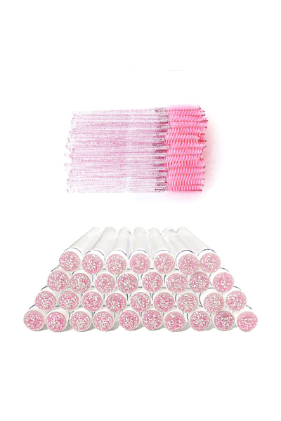 Choice1 50pcs Pink-D-B 50Pcs Eyelash Brush Tube Disposable Mascara Wands Tube...