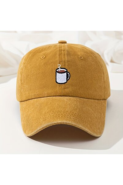 Choice7 Adjustable YELLOW Baseball cap retro washed casual hat cup embroidere...