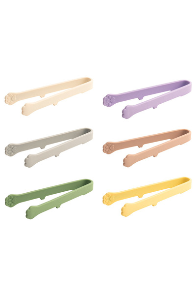 Choice6 6PCS Cute Cat Paw Silicone Food Tongs Multicolor Food-Grade Kitchen G...