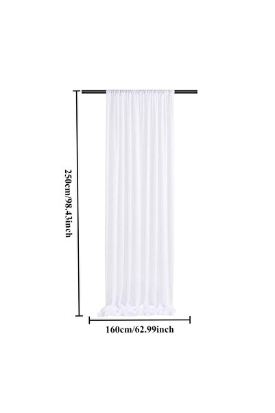 Choice 250x160CM White Transparent Tulle Curtains Suitable for Living Room Ba...