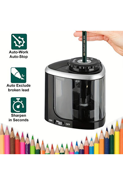 Choice Black Electric Sharpener Assembly Desktop Automatic Pencil Sharpener S...