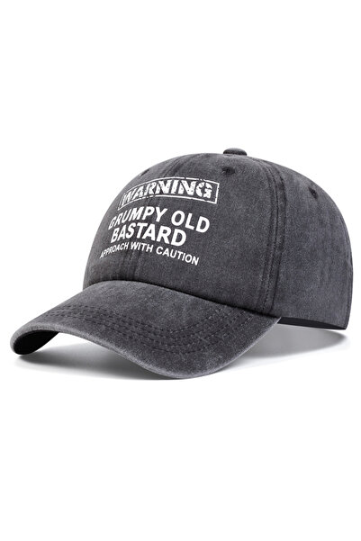 Choice4 Adjustable Dark Grey Letter printed baseball cap, daily leisure trave...