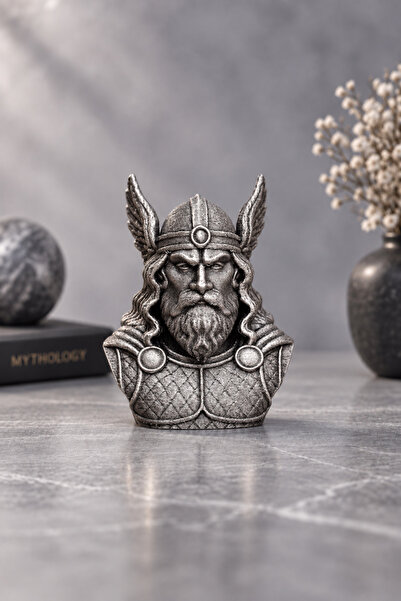 Makerpax Thor Tanrı Büstü 12cm | Nord Mitolojisi Figürleri | El İşçiliği Deko...