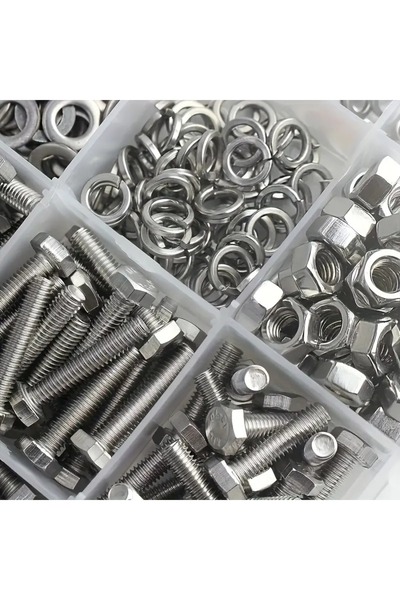 Choice 240pcs Stainless Steel Hex Bolt & Nut Set - Durable, Corrosion-Resista...