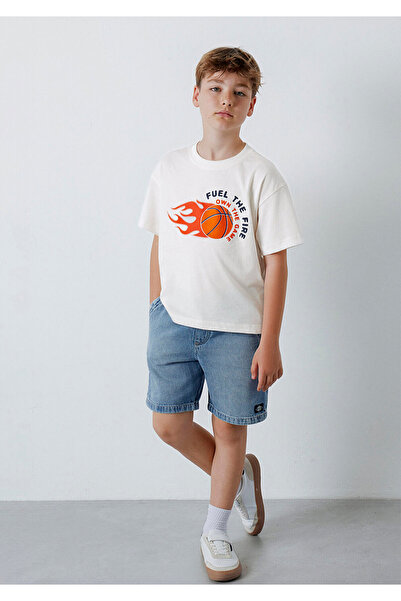 Mavi Fuel the fire printed t-shirt off white