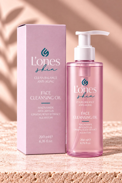 Lones Moisturizing Illuminating Dual-Stage Facial Cleansing Oil & Gel Makeup ...