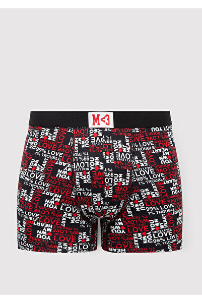 Mavi Baskılı Siyah Boxer 0912242-900