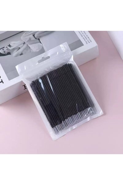 Choice1 A0125-100PCS black Wholesale Micro Swab Eyelash Brushes Eyelash Micro...