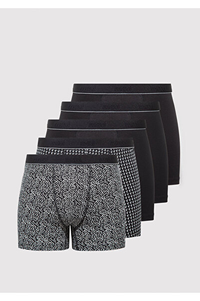 Mavi 5li Siyah Boxer 0912284-900