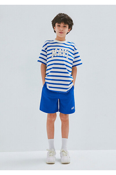 Mavi Printed Striped T-Shirt Loose Fit / Loose Comfortable Cut 6610251-91364