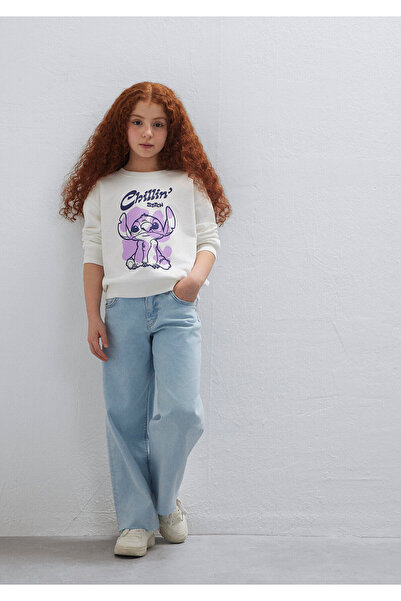 Mavi Stitch Baskılı Ekru Sweatshirt 7S10168-70057