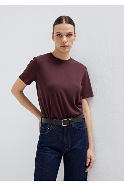 Mavi Bordo Basic Tişört Semi Slim Fit / Yarı Dar Kesim 1612916-70223