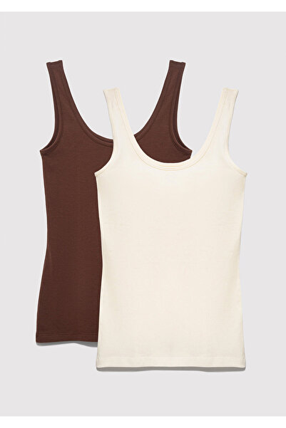Mavi 2li Kadın Basic Atlet Fitted / Vücuda Oturan Kesim 1611367-87736
