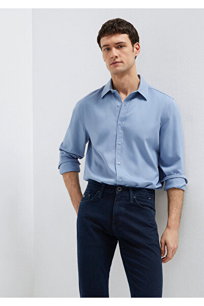 Mavi (TENCEL™) Liyosel Gömlek Regular Fit / Normal Kesim 0210818-70813