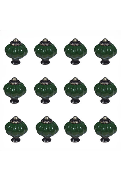 choice2 35 38mm Dark Green-12PCS 3/6/12PCS Polished Metal & Dark Green Cerami...