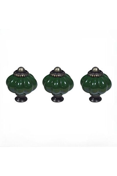 Choice1 35 38mm Dark Green-3PCS 3/6/12PCS Polished Metal & Dark Green Ceramic...