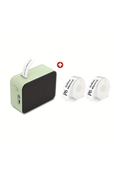 Choice13 matcha with 2roll Marklife Thermal Label Printer P15 Inkless Wireles...