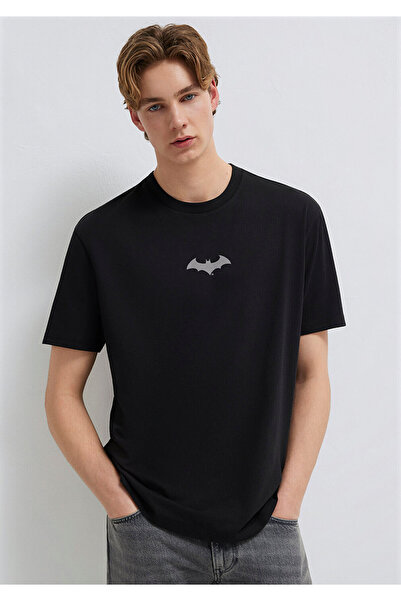 Mavi Batman Printed Black T-Shirt Loose Fit 066878-900