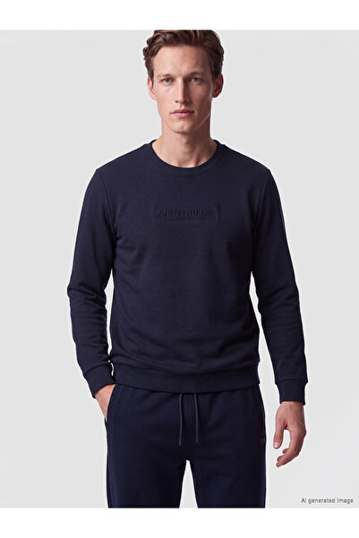 LC Waikiki Peak New Season Crew Neck Embroidered Men's Sweatshirt