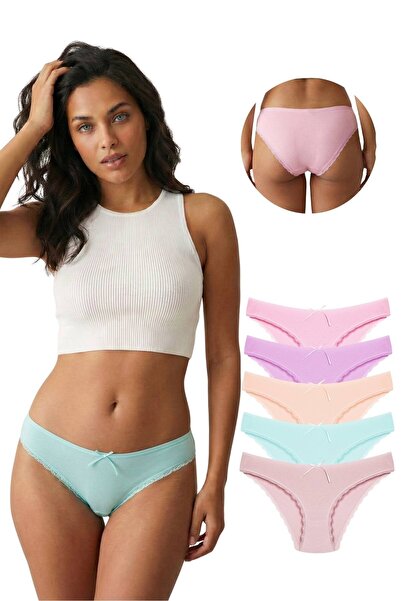 Newlilla 1101 Bikini Kadın T. Dantelli Külot Paketi 1101-V10