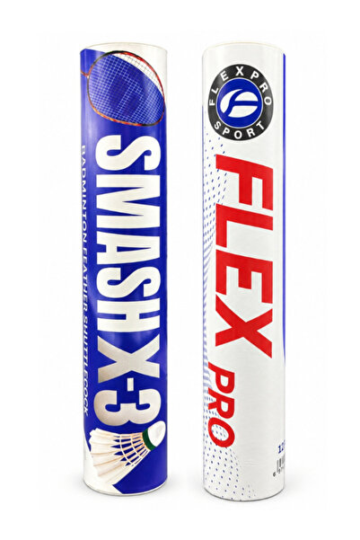 flexpro Smash X3 Tournament Feather Shuttlecock – 12 Pcs