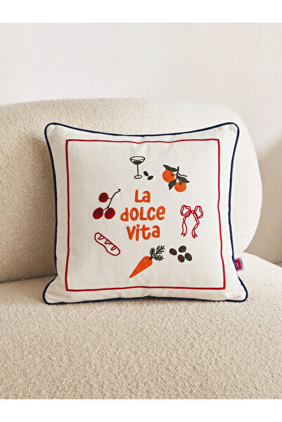 BELENAY La Dolce Vita 45 x 45 Nakışlı Kırlent Kılıfı