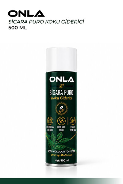onla Sigara Puro Kötü Koku Giderici Sprey 500 ml - Ev, Araç ve Ofis İçin Etki...