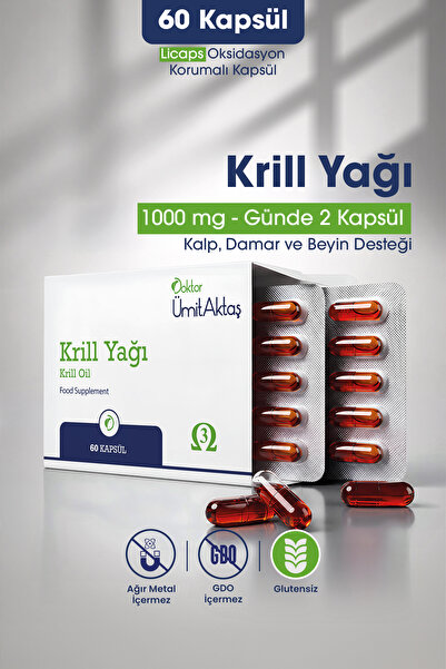 Dr. Ümit Aktaş Krill Yağı+Patentli +Astaksantin+ okside olmayan hava sızdırma...
