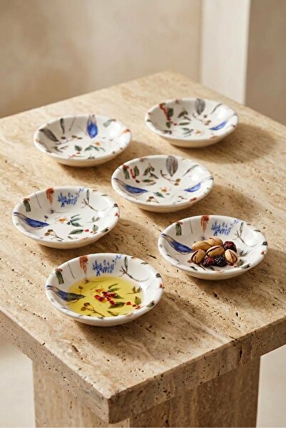 Tulu Porselen SERENA 6 PARÇA 11 CM SOSLUK ÇEREZLİK KAHVALTILIK