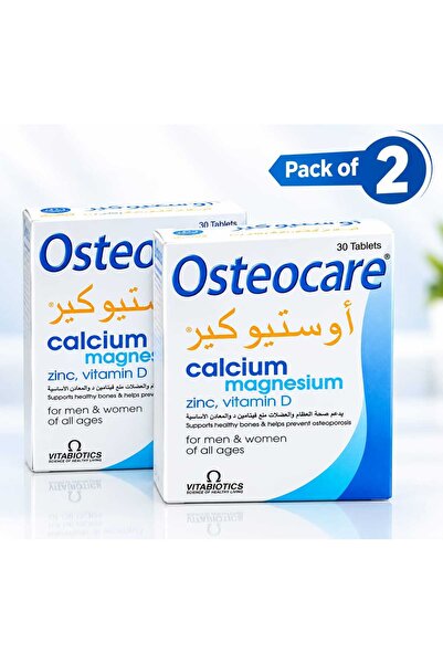 Vitabiotics Osteocare Calcium And Magnesium Strong Bones Pack Of 2, 30 Tablets