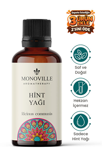 Monoville Hint Yağı (Yoğun Kıvamlı) 30 ml Soğuk Sıkım Saf ve Doğal (Castor Oil)