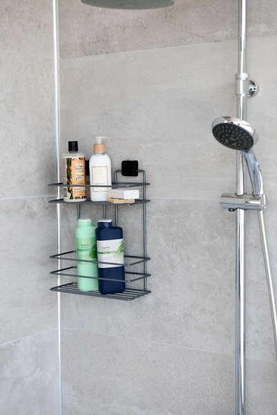 Hagen Lifetime Stainless Adhesive Bathroom Shelf, Bathroom Organizer, Bathroom Organizer, Shampoo Shelf