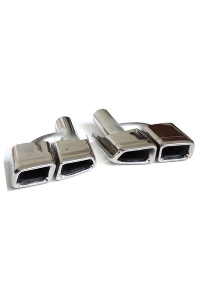 Genel Markalar AUTOGP Mercedes w204 w213 c63 e63 amg egzoz ucu set krom 4 çık...