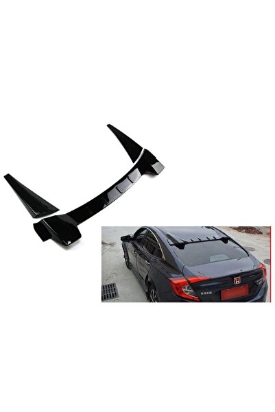 autogp Honda civic fc5 cam üstü spoiler typer model siyah boyalı 2016 / 2021