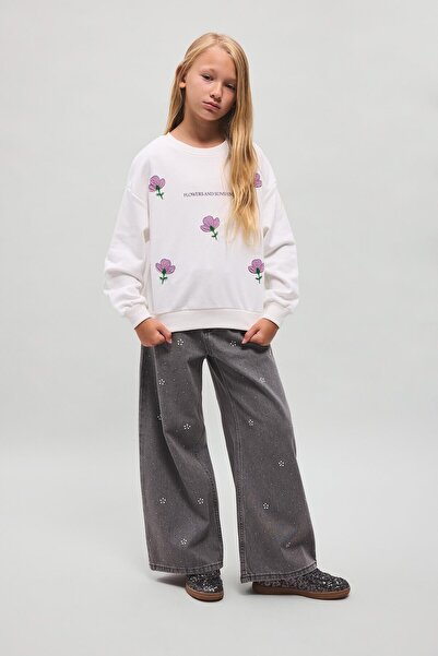 DeFacto 90's Wide Leg Patterned Trousers for Girls I4476A826Au