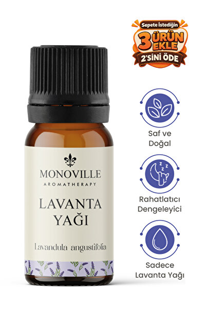 Monoville Tıbbi Lavanta Uçucu Yağı 10 ml Saf ve Doğal (Lavender Essential Oil)