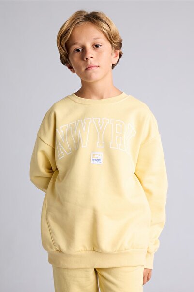 DeFacto Overshirt Fit Bisiklet Yaka Baskılı Sweatshirt Erkek Çocuk I6096A826WN