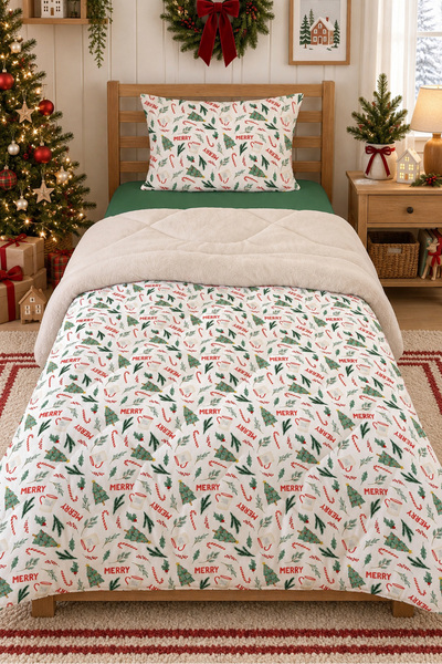 Evmila Single 160x220 Cm Welsoft Double Sided Silicone Quilt and Sleeping Set-