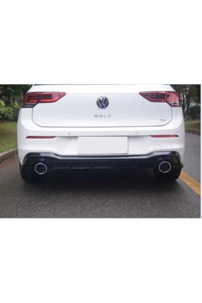 autogp Vw golf 8 arka tampon difüzörü çift çıkış piano black 2021+