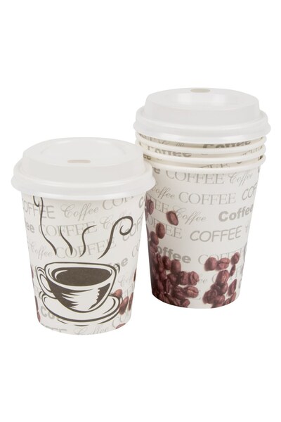 OEM Pahare din Carton pentru Cafea 240ml - 10buc - Capace Ceai, Bucatarie
