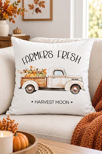 Evmila Autumn Patterned Throw Pillow Cover
