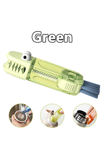 Choice Green 3 In 1 Multifunctional Cleaning Brush Tiny Bottle Cup Lid Detail...