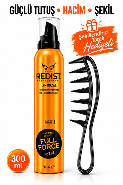 Redist Full Force Saç Şekillendirici Köpük – Sert Tutuş Ve Uzun Süreli Kalıcı...