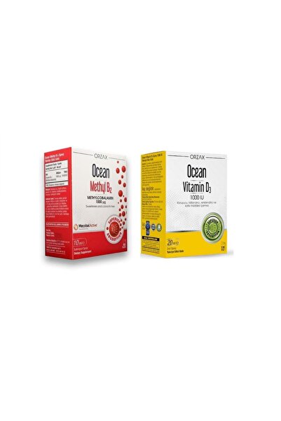 Ocean Methyl B12 1000 10 Ml Sprey Ve Vıtamın D3 1000 Iu Sprey